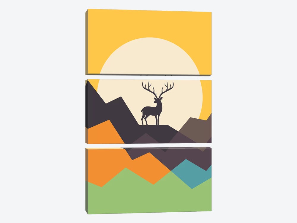 Deer by Andy Westface 3-piece Art Print