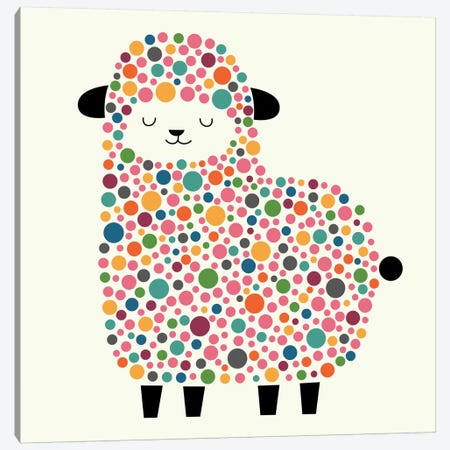 Bubble Sheep Canvas Print #AWE4} by Andy Westface Canvas Art Print