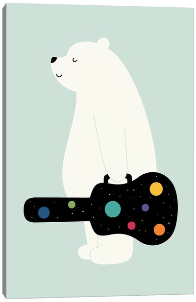 Chase Your Dreams Canvas Art Print - Polar Bear Art