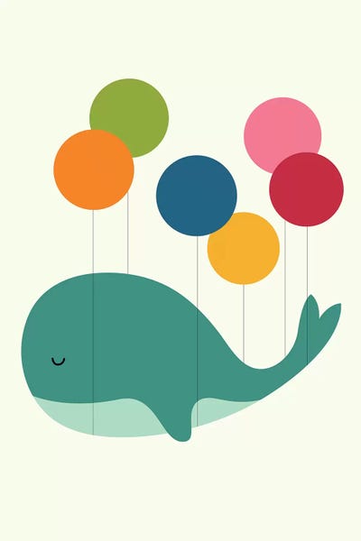 Kids Ocean Life Art: Dream Walker by Andy Westface