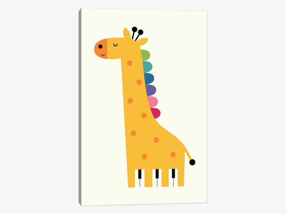 Giraffe Piano by Andy Westface 1-piece Art Print