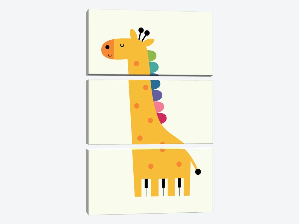 Giraffe Piano by Andy Westface 3-piece Art Print
