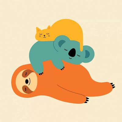 Being Lazy by Andy Westface art print