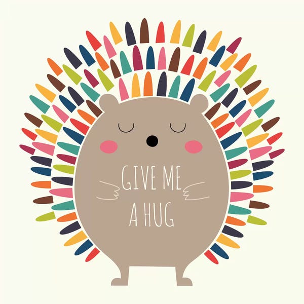 Kids Inspirational Art: Give Me A Hug by Andy Westface