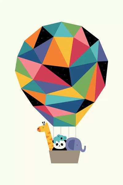 Kids Transportation Art: Fly High Together by Andy Westface