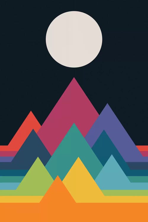 Whimsical Mountains by Andy Westface canvas print