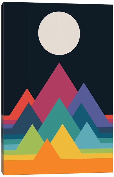 Whimsical Mountains Canvas Art Print - Andy Westface
