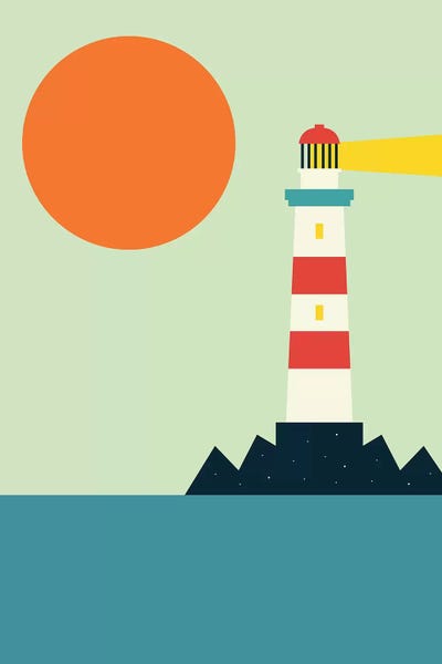 Kids Nautical Art: Light House by Andy Westface