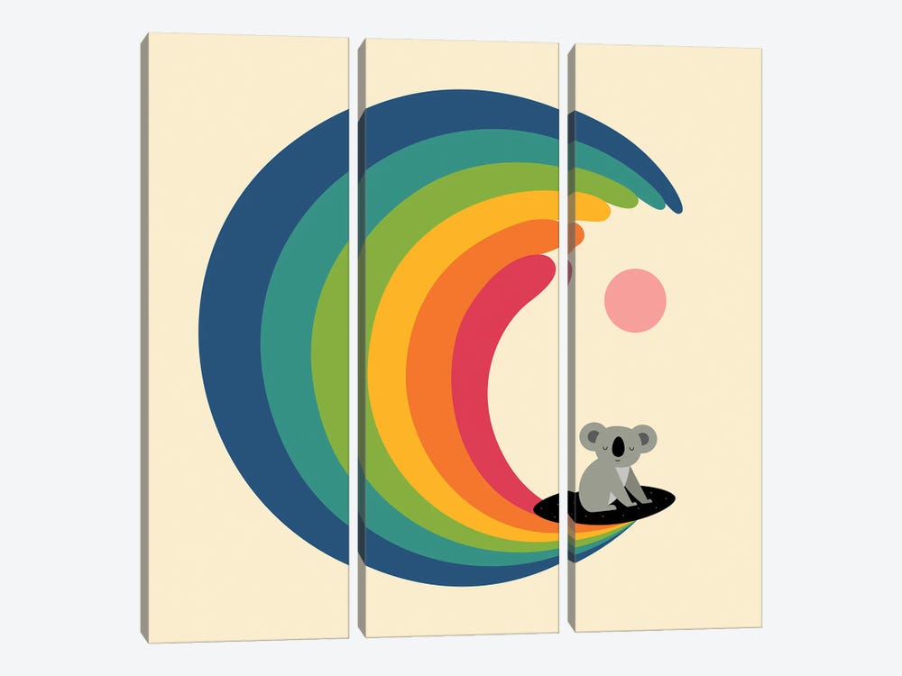 Dream Surfer by Andy Westface 3-piece Canvas Wall Art
