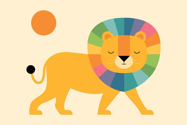 Kids Astronomy & Space Art: Lion Shine by Andy Westface