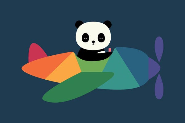 Pandas: Happy Time by Andy Westface