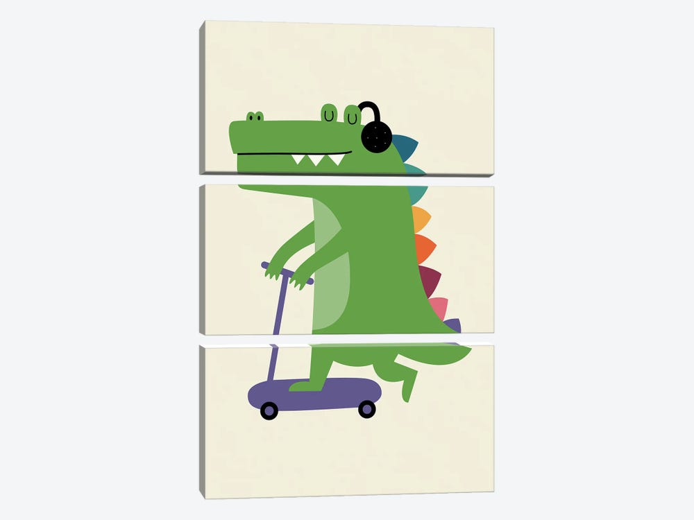 Croco Scooter by Andy Westface 3-piece Canvas Art
