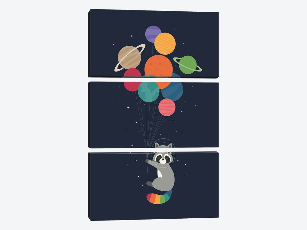 Space Raccoon by Andy Westface 3-piece Canvas Artwork