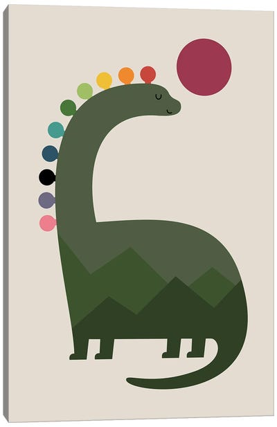 Light Up Canvas Art Print - Kids Dinosaur Art