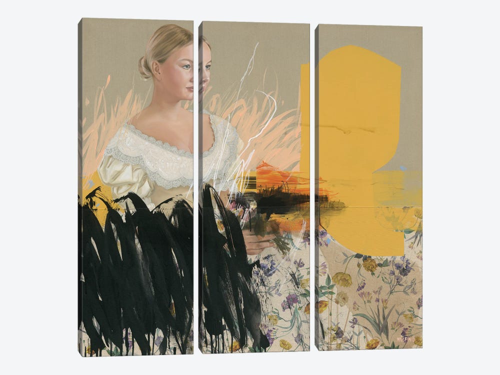 Miss Sunshine by Anja Wülfing 3-piece Canvas Art