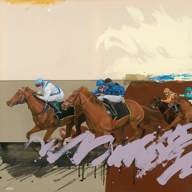 Horse Race II by Anja Wülfing wall art