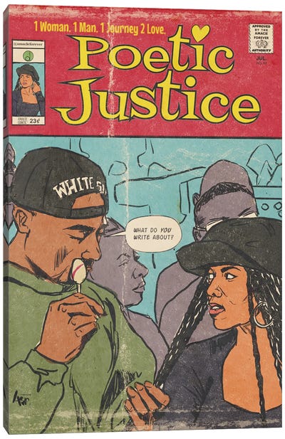 Poetic Justice - Amacie Comix Canvas Art Print - Limited Edition Musicians Art