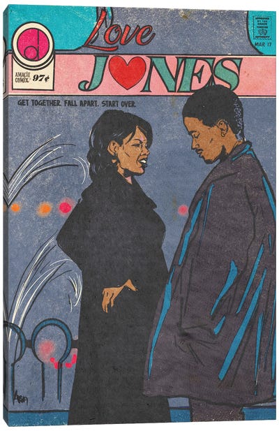 Love Jones II - Amacie Comix Canvas Art Print - Romance Movie Art