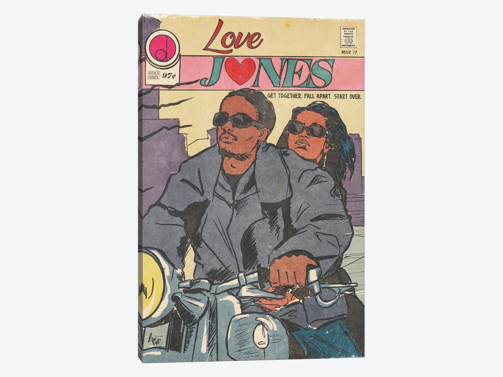 Love Jones I - Amacie Comix by Amanda Whitehurst 1-piece Canvas Print