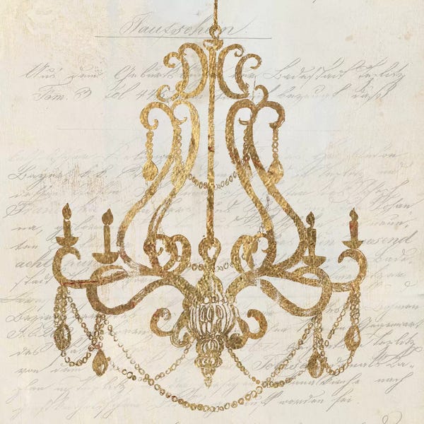 Aimee Wilson: Golden Chandelier I by Aimee Wilson