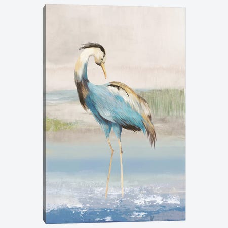 Heron On The Beach I Canvas Print #AWI140} by Aimee Wilson Canvas Art Print