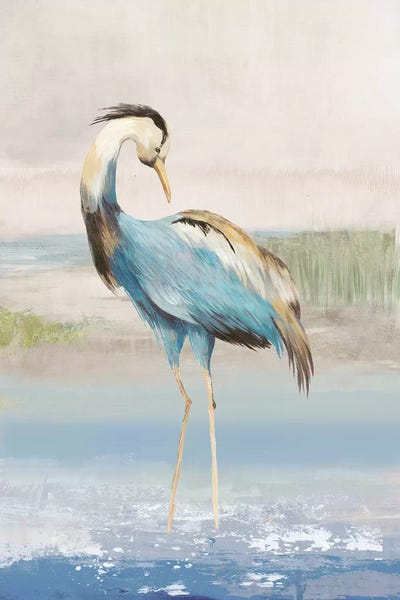 Aimee Wilson: Heron On The Beach I by Aimee Wilson