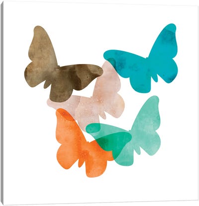Mod Butterflies Canvas Art Print - Monarch Butterflies