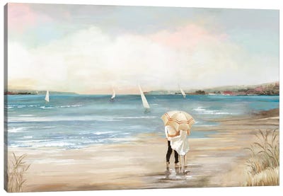 Pearl Shore Canvas Art Print - Sandy Beach Art