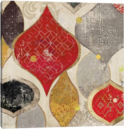 Red Motif I Canvas Art Print - Moroccan Patterns