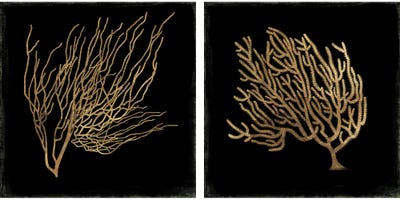 Gold Coral Diptych
