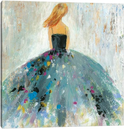 Standing Beautiful Canvas Art Print - Dress & Gown Art