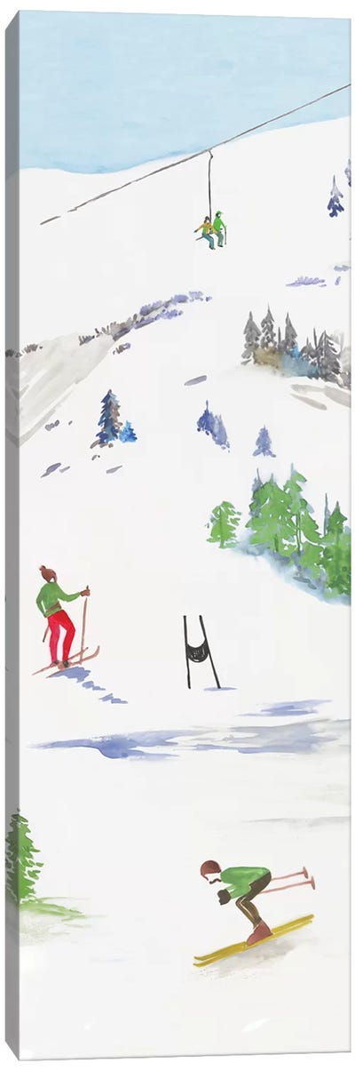 Blue Mountain II  Canvas Art Print - Skiing Art