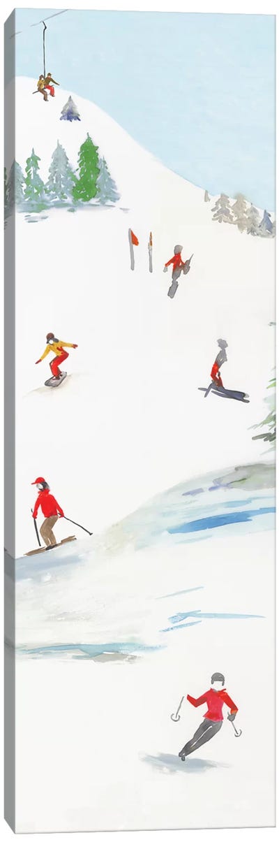 Blue Mountain III  Canvas Art Print - Skiing Art