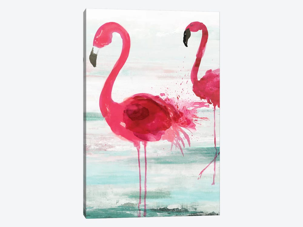 Beach Flamingoes by Aimee Wilson 1-piece Canvas Print