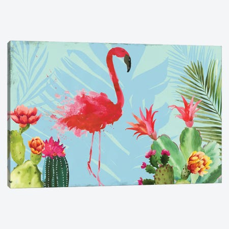 Flamingo in the Mix Canvas Print #AWI355} by Aimee Wilson Canvas Print