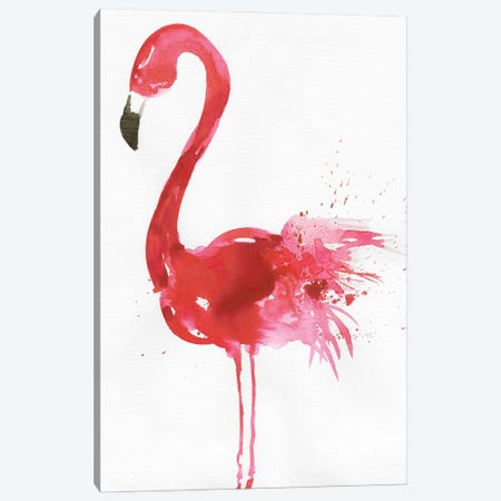 Flamingo Portrait I Canvas Print #AWI356} by Aimee Wilson Canvas Art Print