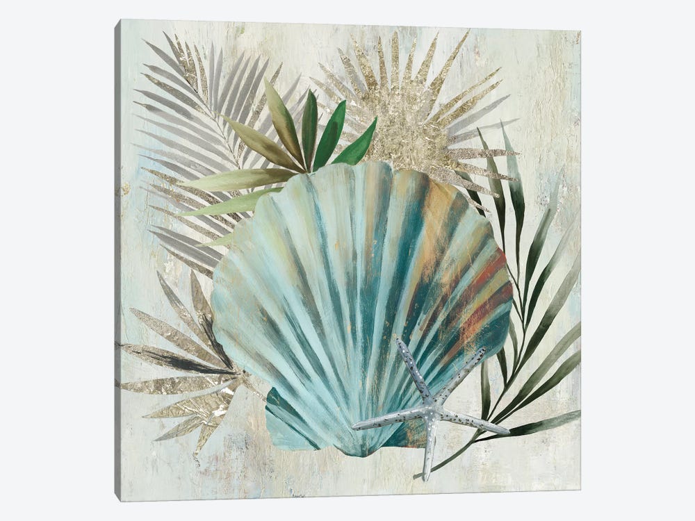 Turquoise Shell I by Aimee Wilson 1-piece Canvas Artwork