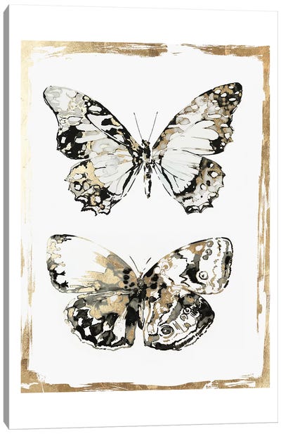 Butterfly Wings  Canvas Art Print - White Art