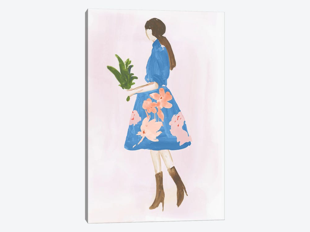 Girl with Plant Canvas Wall Art by Aimee Wilson | iCanvas