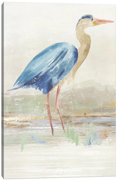 Heron in Lake  Canvas Art Print - Aimee Wilson
