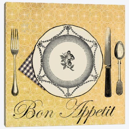 Bon Appetit Canvas Print #AWI44} by Aimee Wilson Art Print