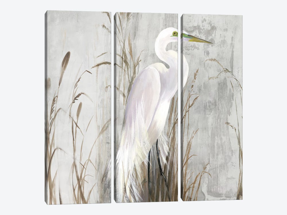Heron in the Reeds by Aimee Wilson 3-piece Canvas Artwork