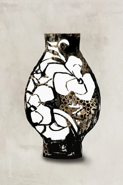 Pottery Still Life: Golden Vase II by Aimee Wilson