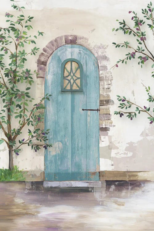 Arch Door With Olive Tree