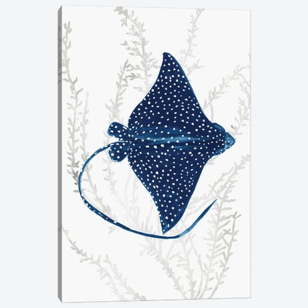 Blue Stingray I Canvas Print #AWI517} by Aimee Wilson Art Print