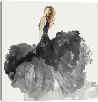 Woman In Black Dress II Canvas Art Print - Aimee Wilson