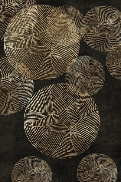 Gold Abstract Art: Golden Circles by Aimee Wilson