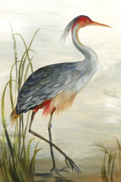Large Art for Bathroom - Canvas Prints: Grey Heron by Aimee Wilson