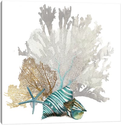 Coral IV Canvas Art Print - Home Staging Bathroom