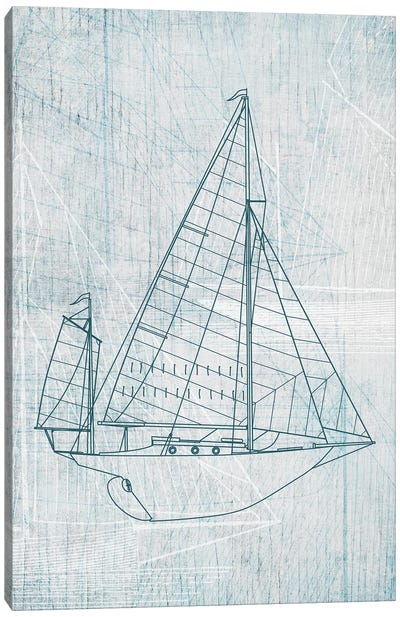 Daniela's Sailboat I Canvas Art Print - Bathroom Blueprints